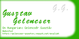 gusztav gelencser business card