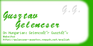 gusztav gelencser business card